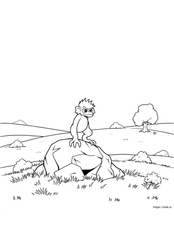 Coloriage Pokémon Mankey