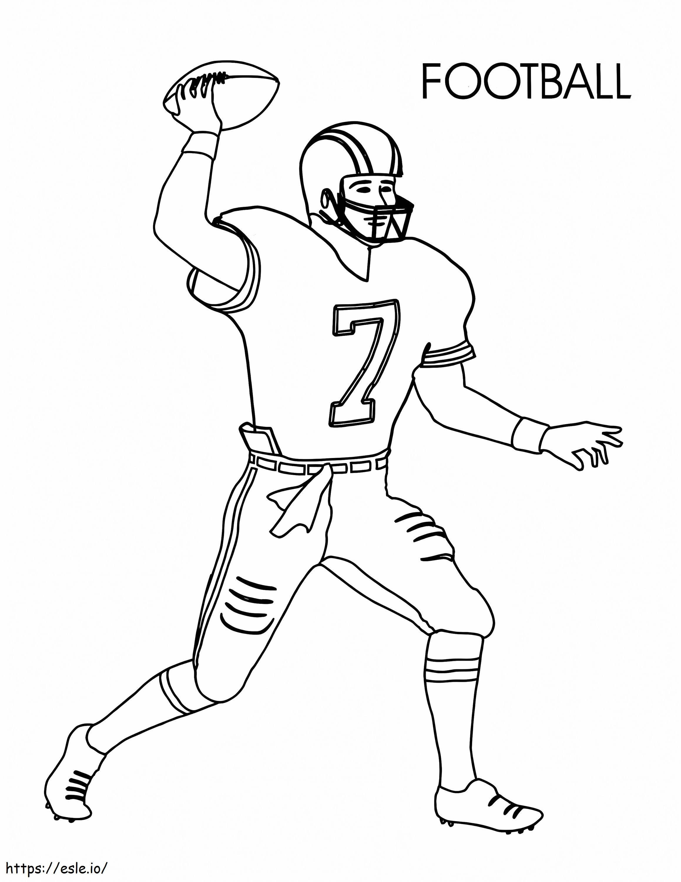Football Player 2 coloring page