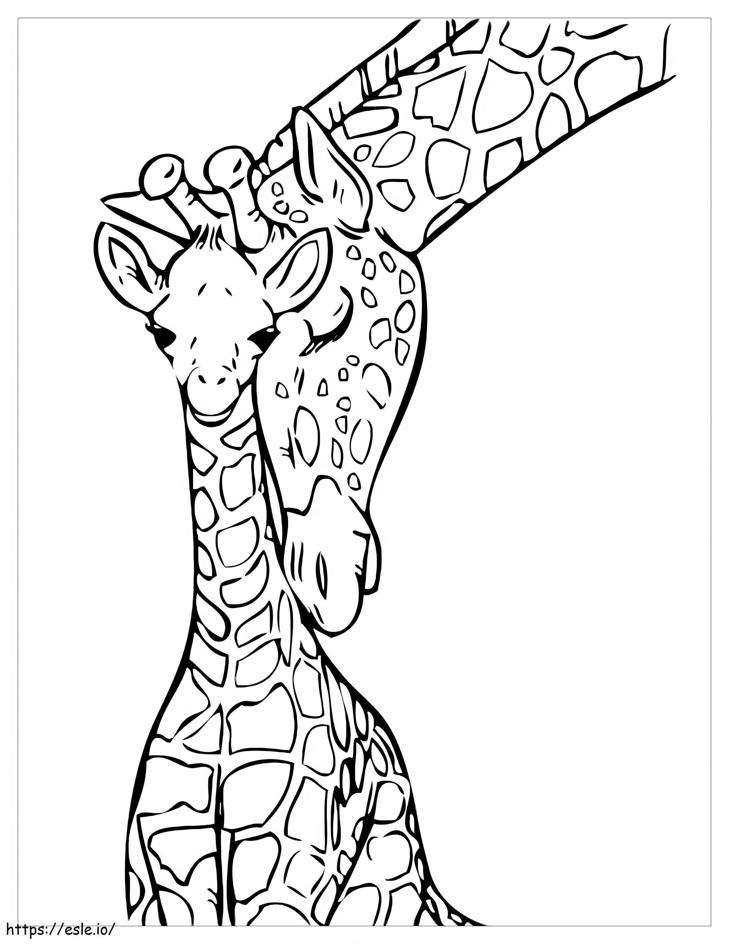 Giraffa per bambini da colorare