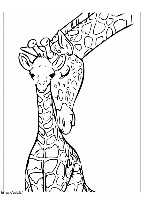 Girafă pentru copii de colorat