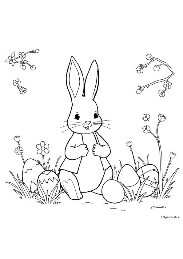 Gambar Mewarnai Paskah Peter Rabbit