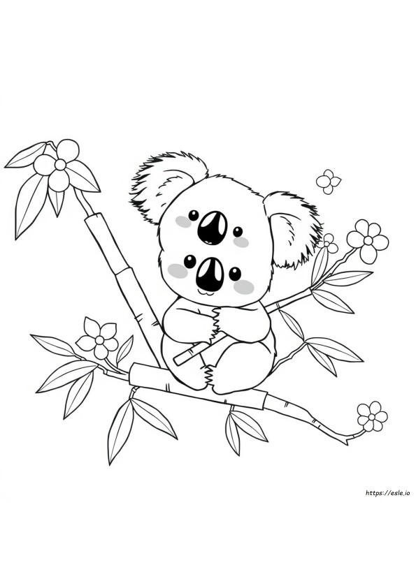 かわいい カワイイ コアラ ぬりえ 無料