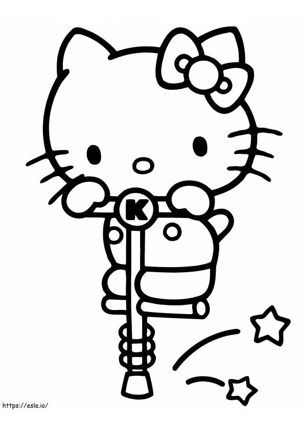 Hello Kitty Worker värityskuva