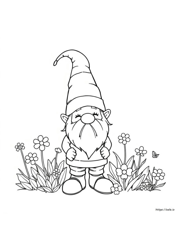 Gnome Hat Coloring Page