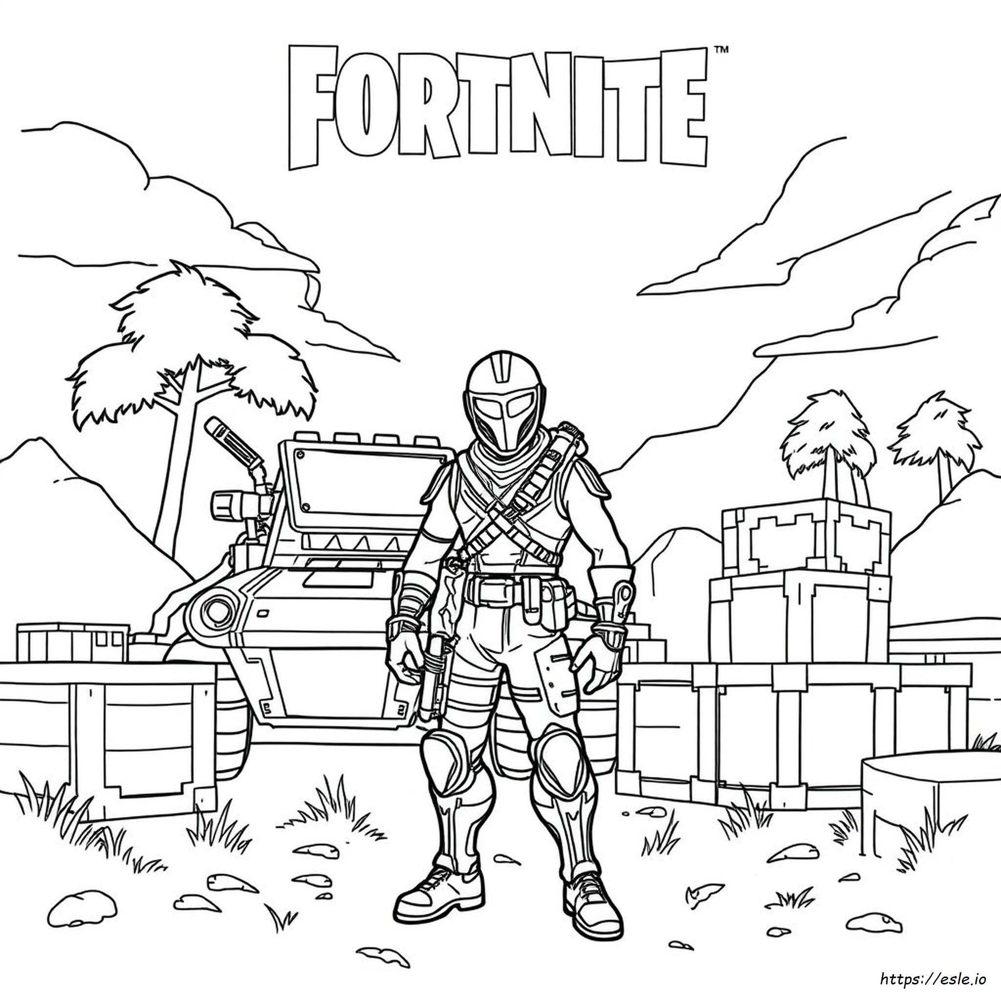 Fortnite Coloring Pages Renegade Raider