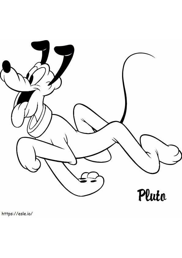 Pluto Running coloring page