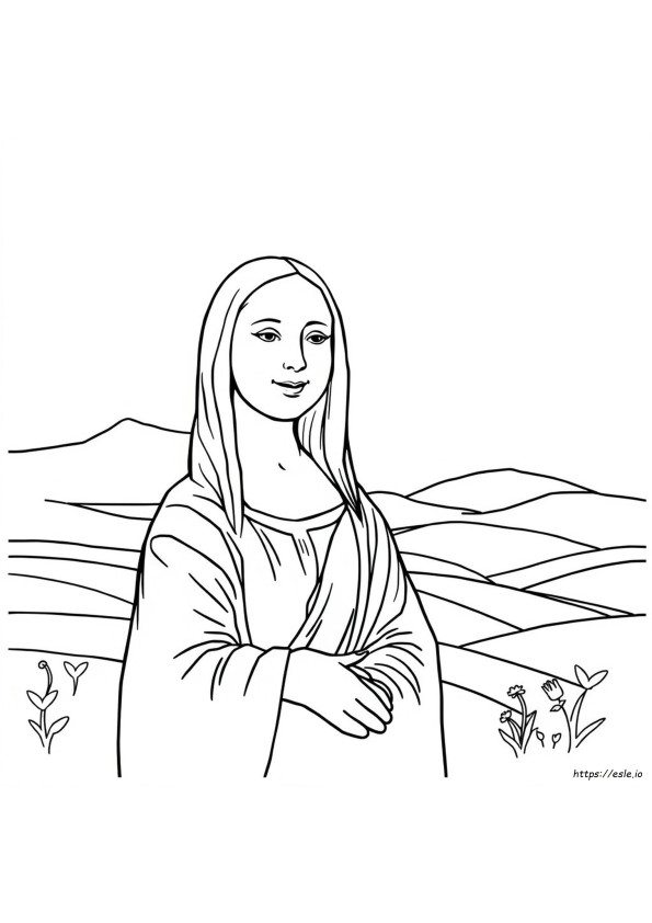 Mona Lisa Coloring Sheet
