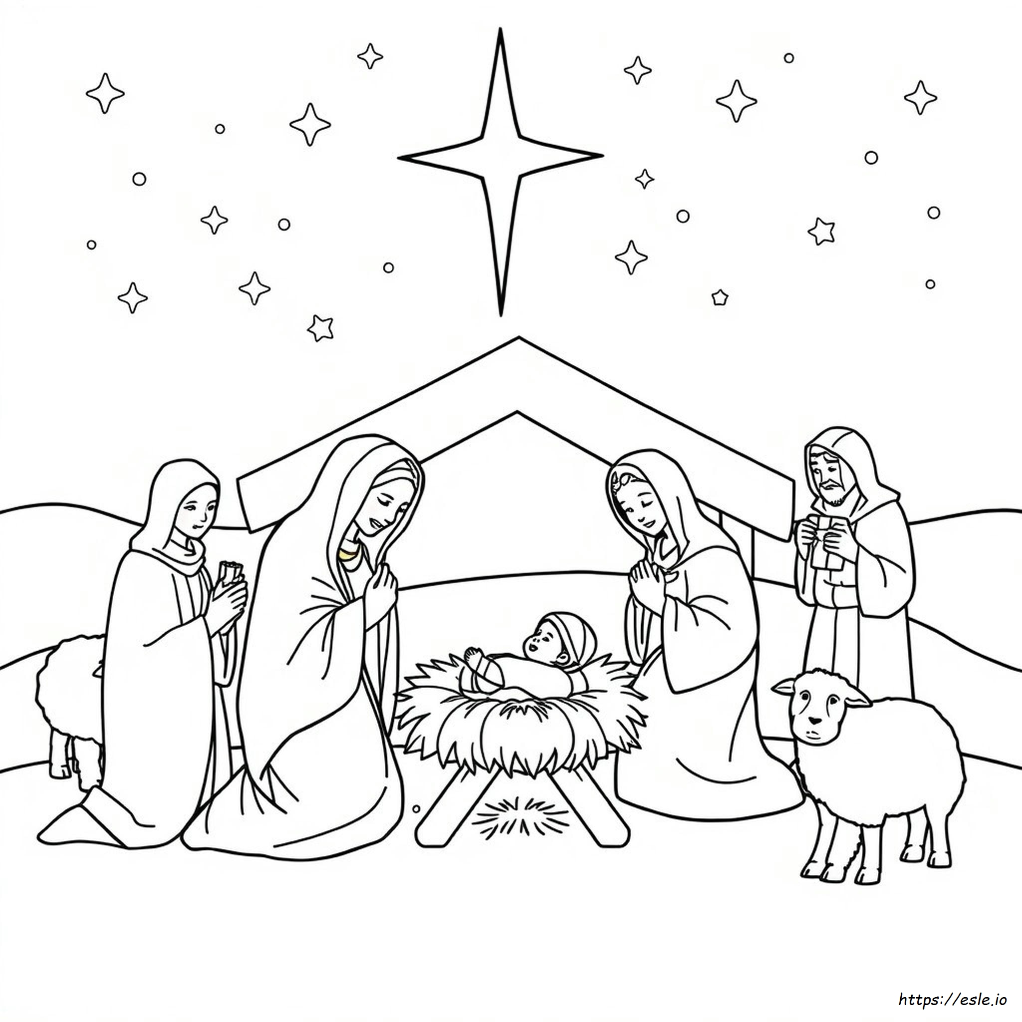Free Nativity Coloring Pages