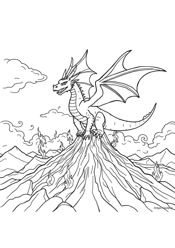Desene De Colorat Cu Dragoni Complicați