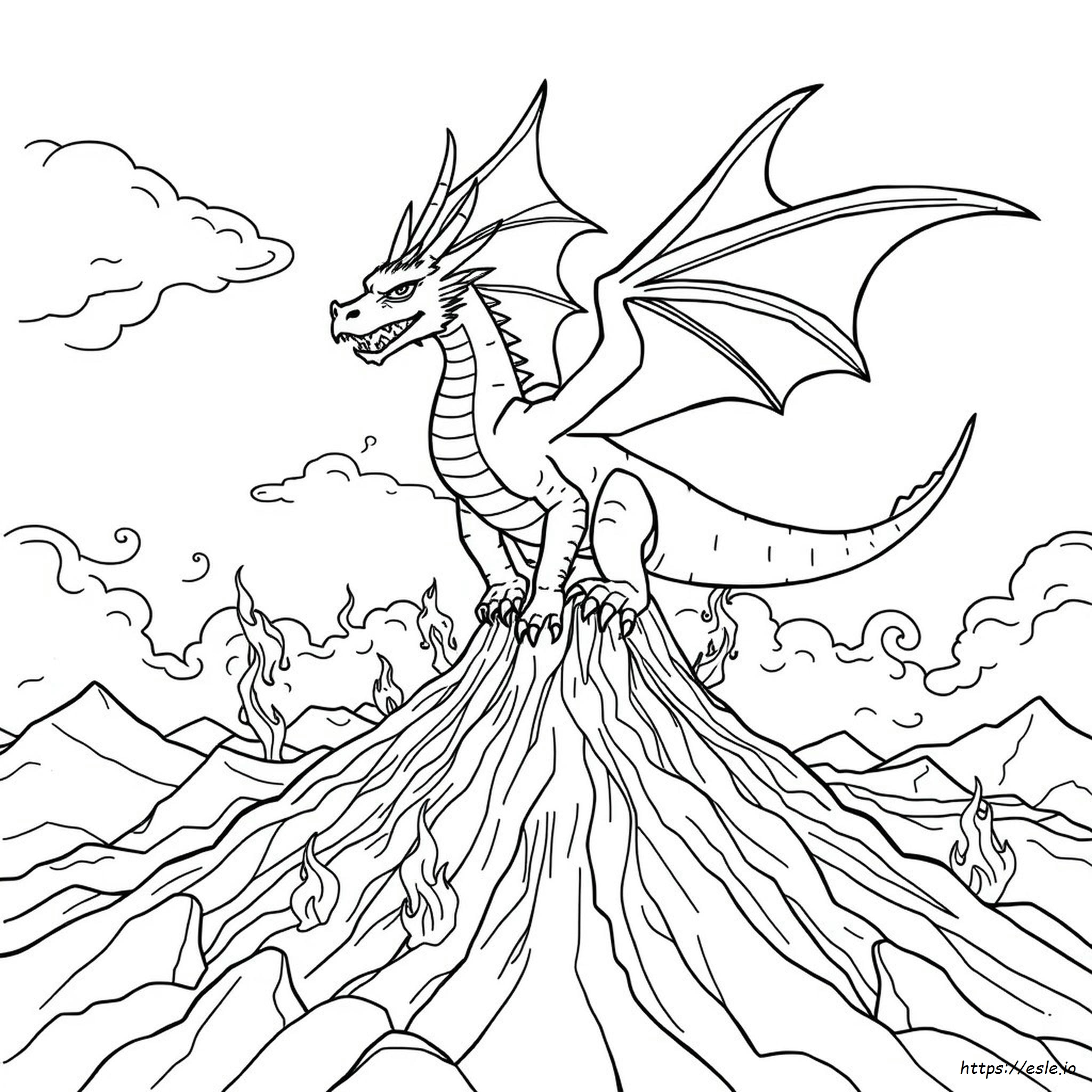 Complicated Dragon Coloring Pages