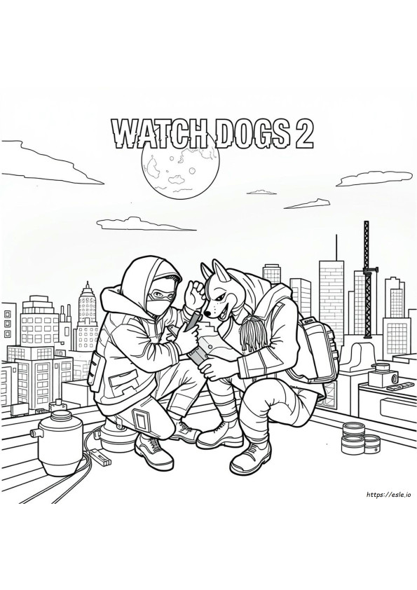 Coloriages Watch Dogs 2