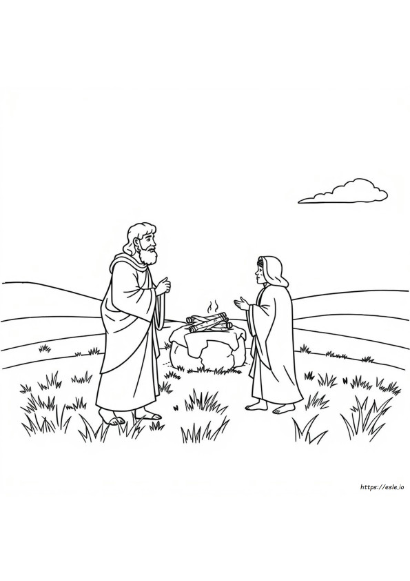 Pagini De Colorat Cain Și Abel Din Biblie