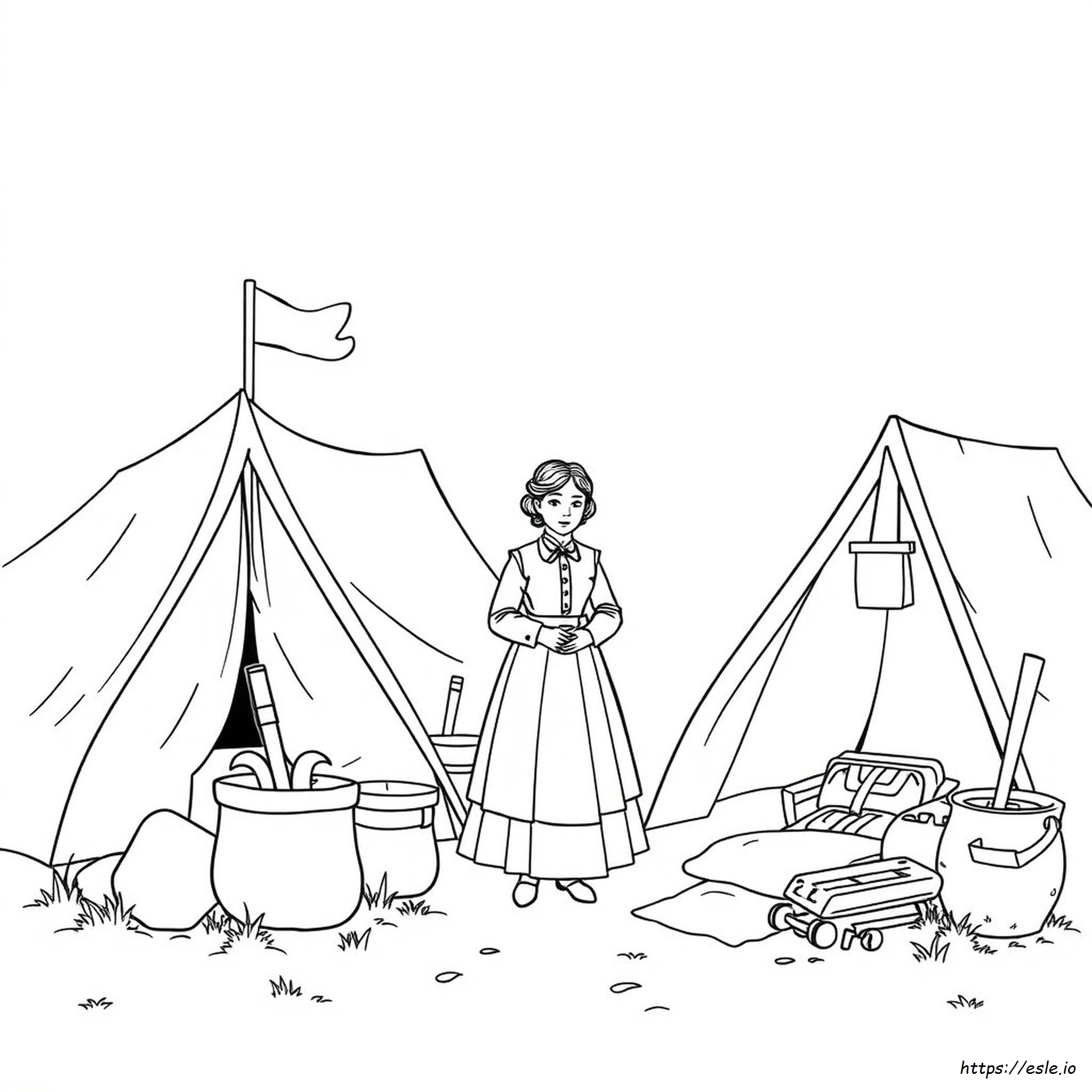Clara Barton Coloring Page