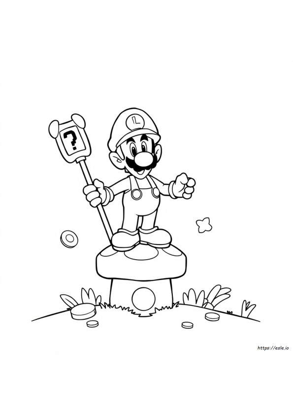 Waluigi Super Mario Planșe De Colorat