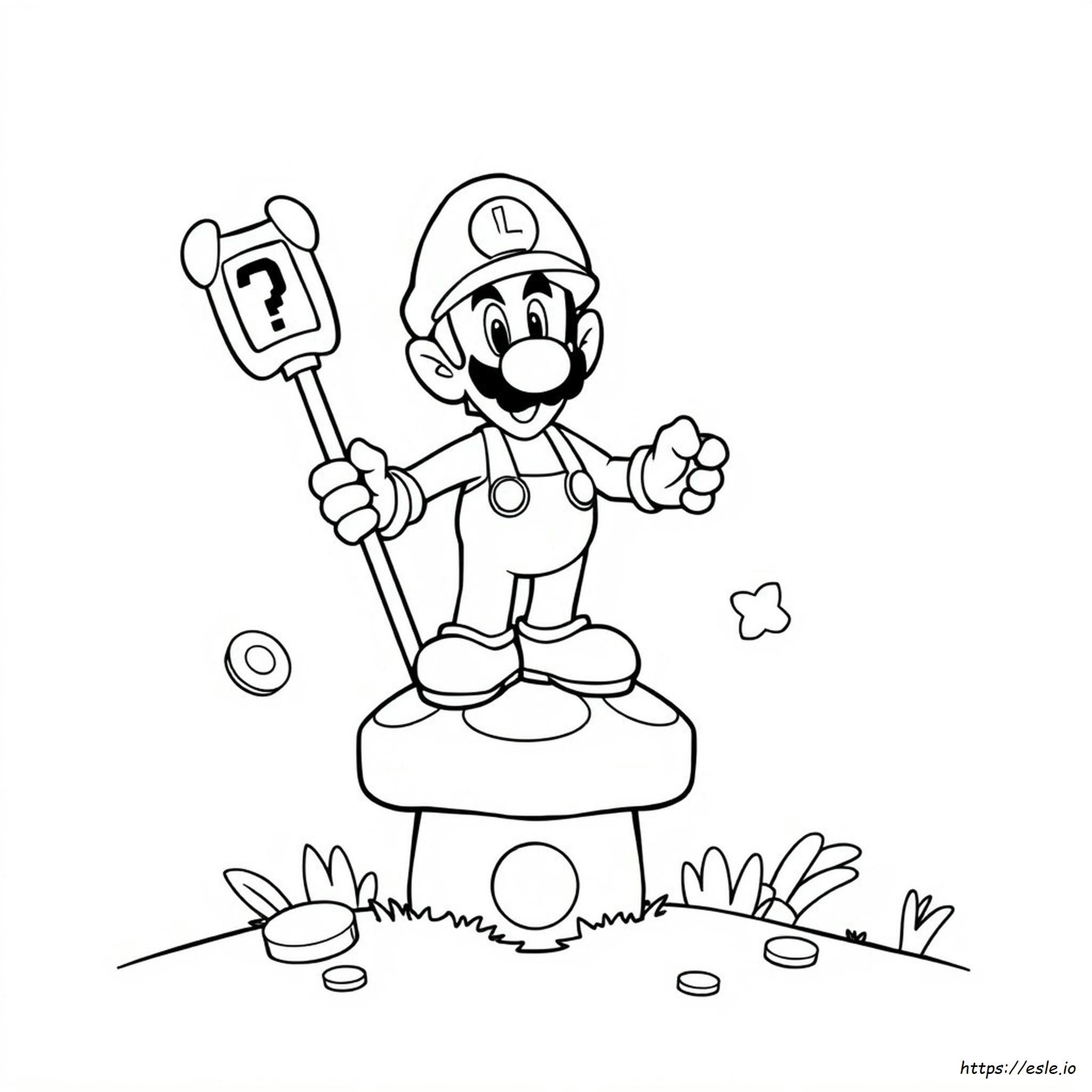 Waluigi Di Super Mario: Disegni Da Colorare