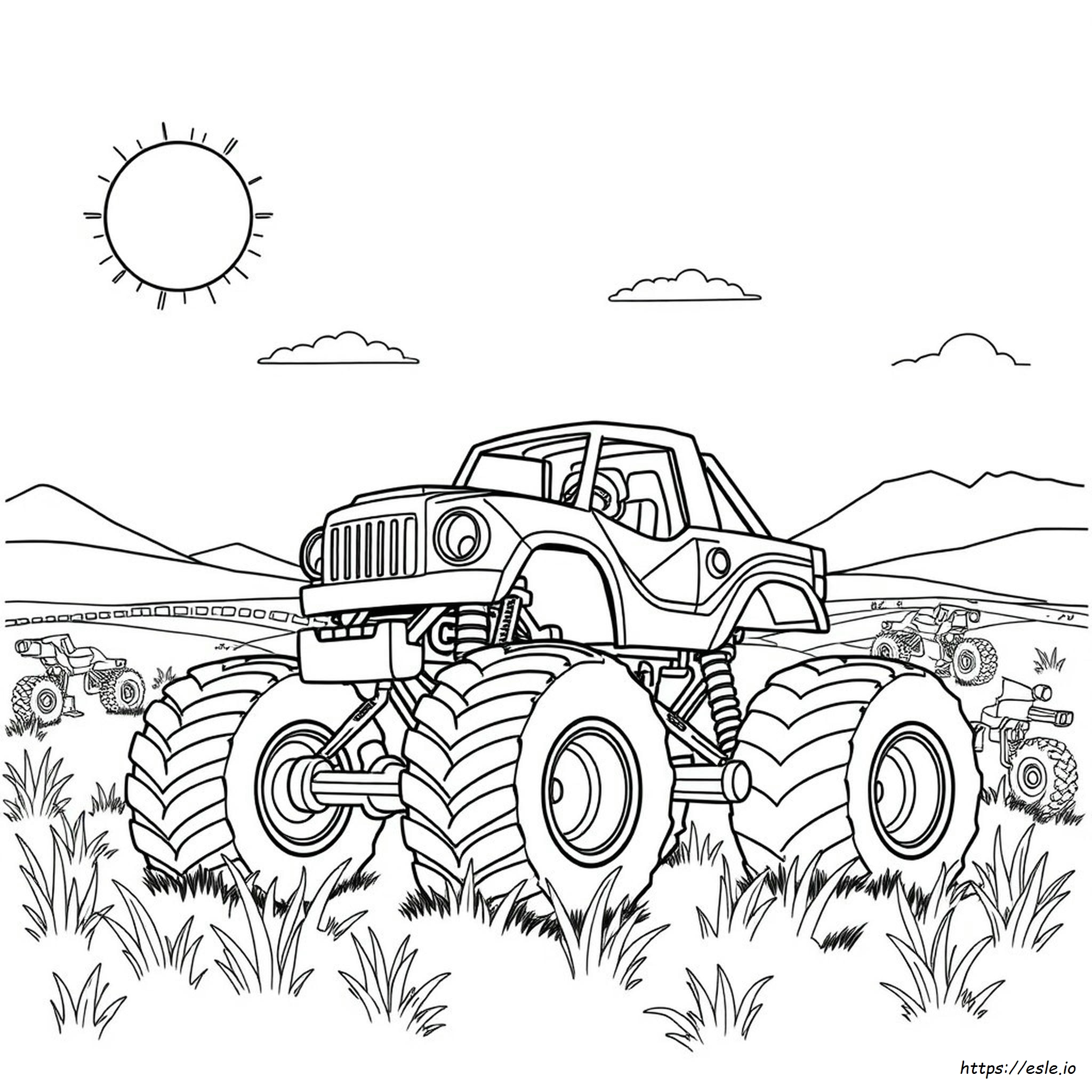 Son Uva Digger Monster Truck Da Colorare