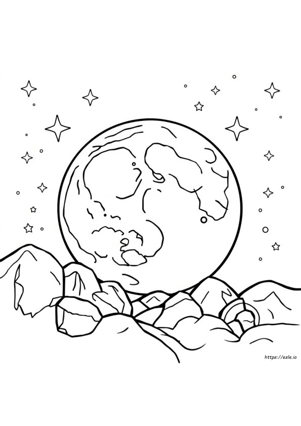 Coloriage Lunes De Différentes Couleurs