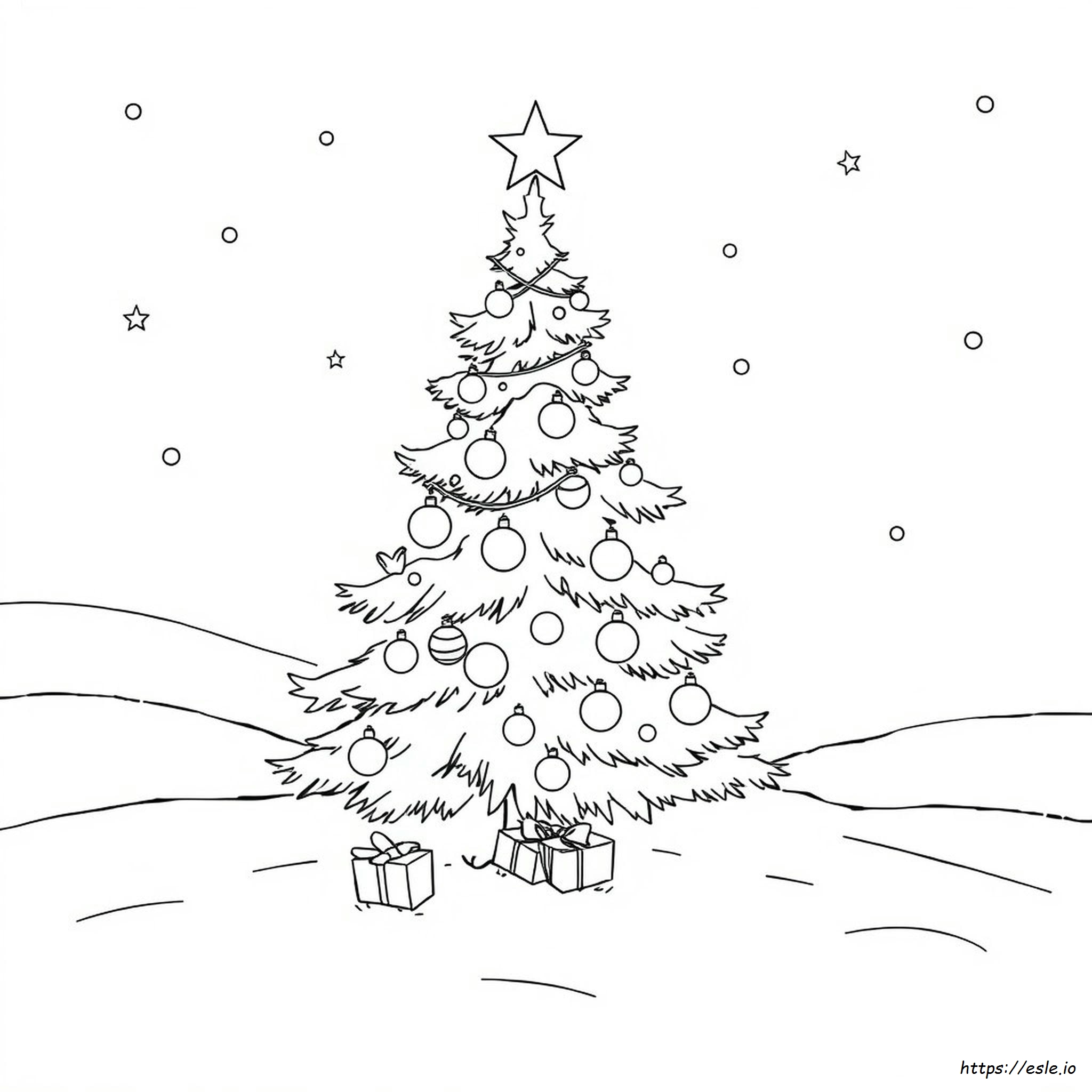 Christmas Tree Colouring Pages To Print