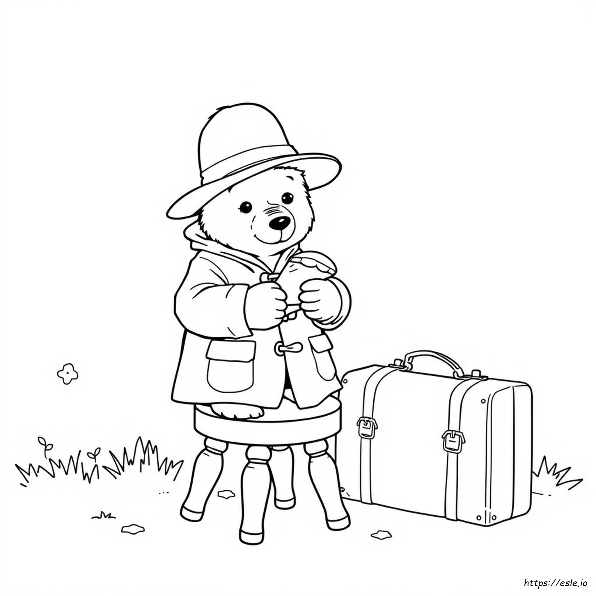 Paddington Bear Colouring Page