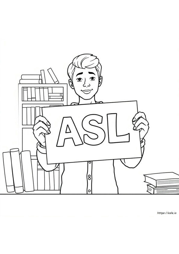Páginas Para Colorear De Asl Gratis