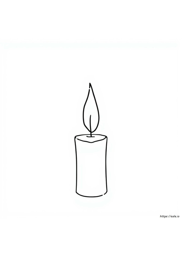 Coloriage Flamme De Bougie