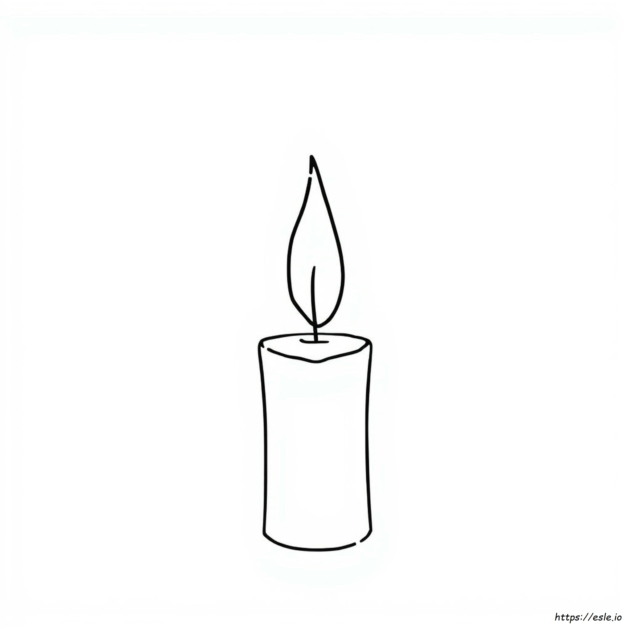 Candle Flame Coloring Page