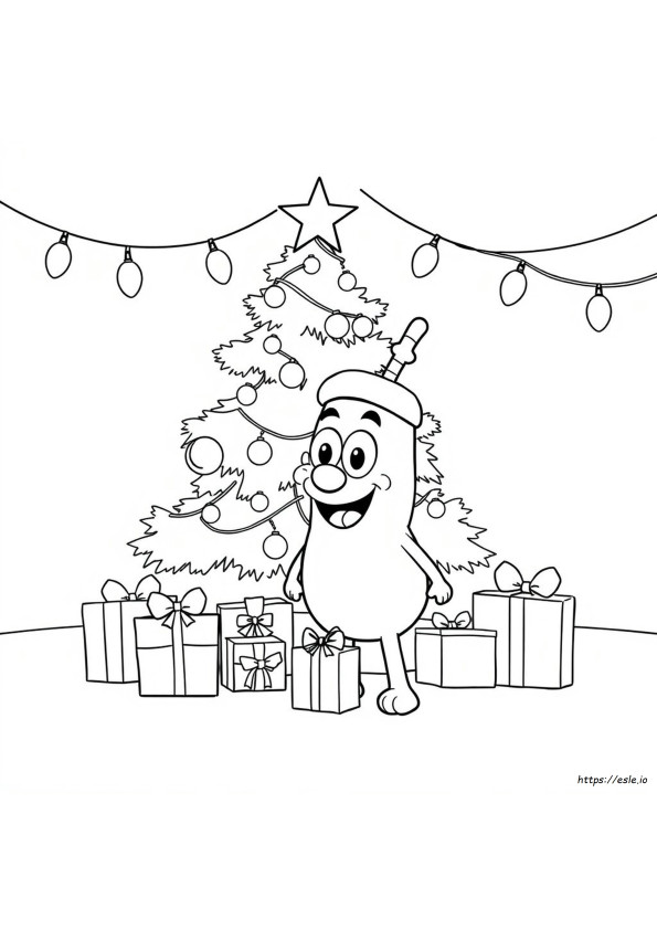 Blippi Weihnachten Ausmalbilder