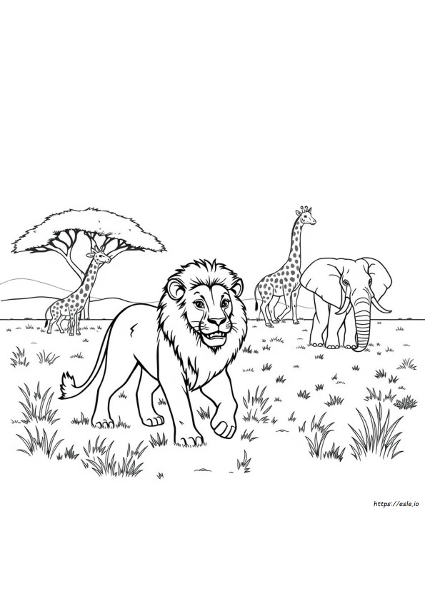 Coloriages Animaux Du Kenya