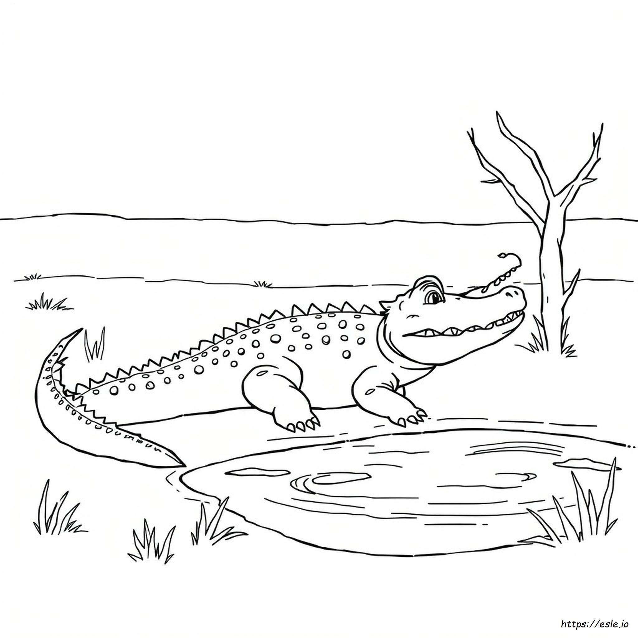Crocodile Coloring Page Printable