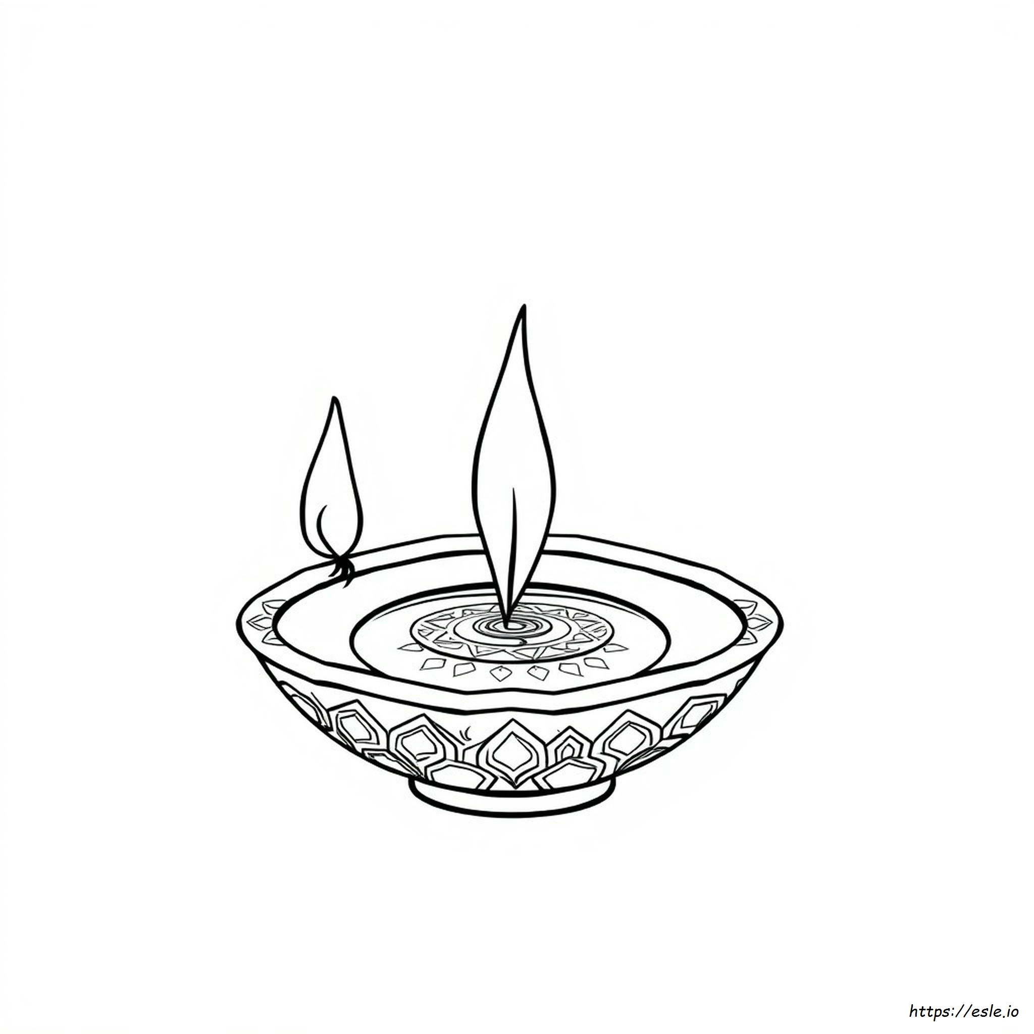 Diya Colouring Images
