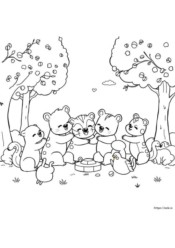 Adorable Friends Coloring Book