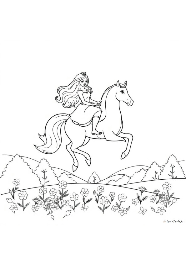 Barbie Pegasus Coloring Pages