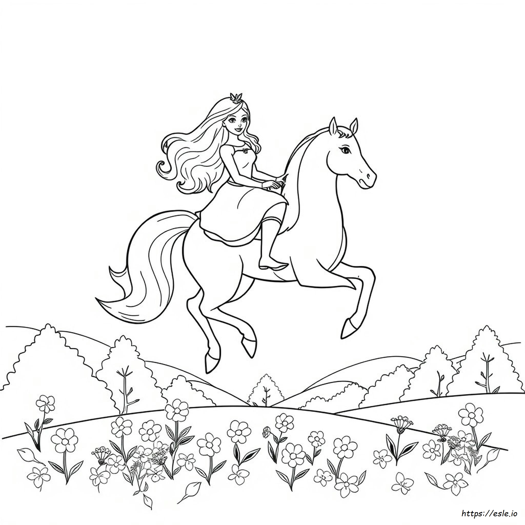 Barbie Pegasus Coloring Pages