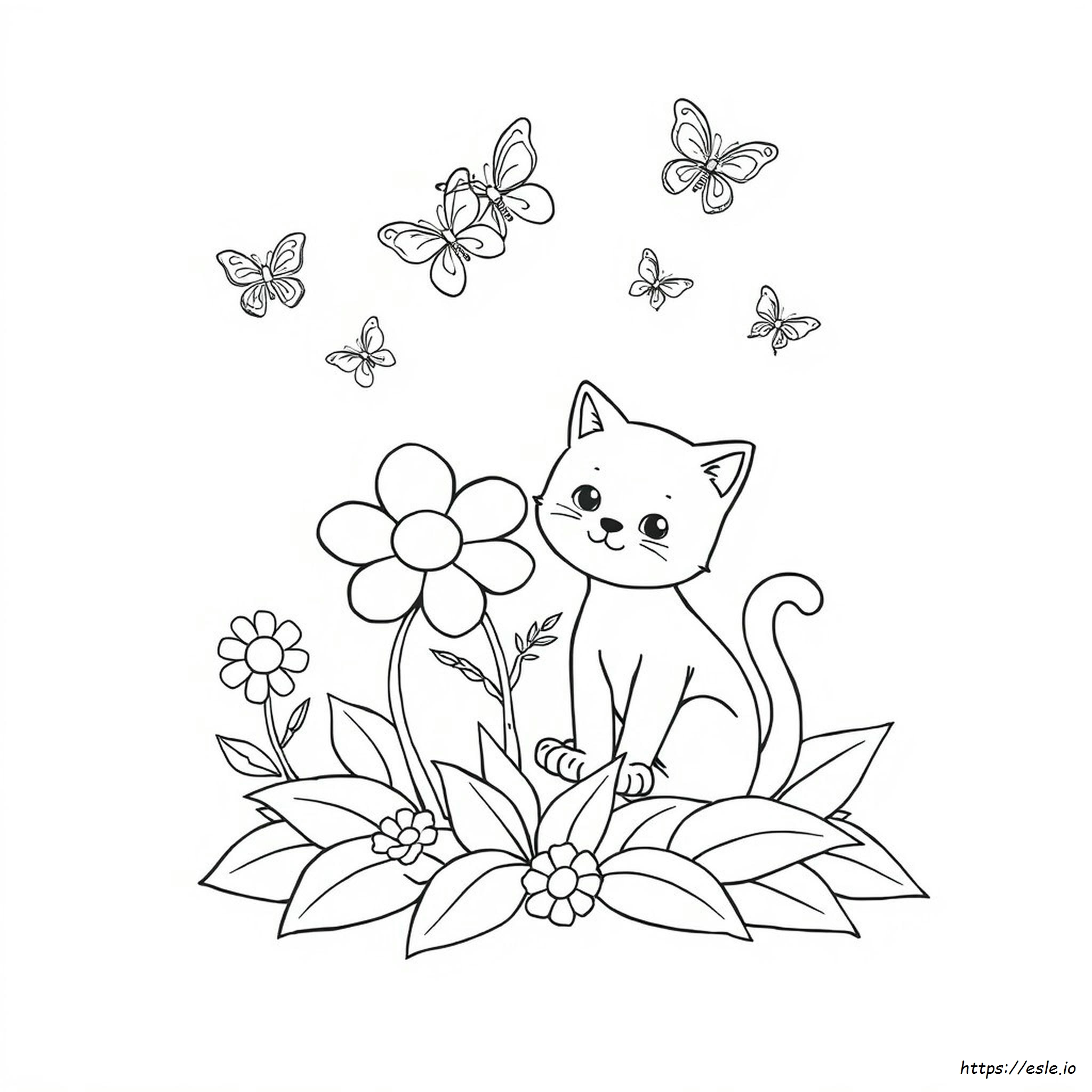 Floragato Da Colorare