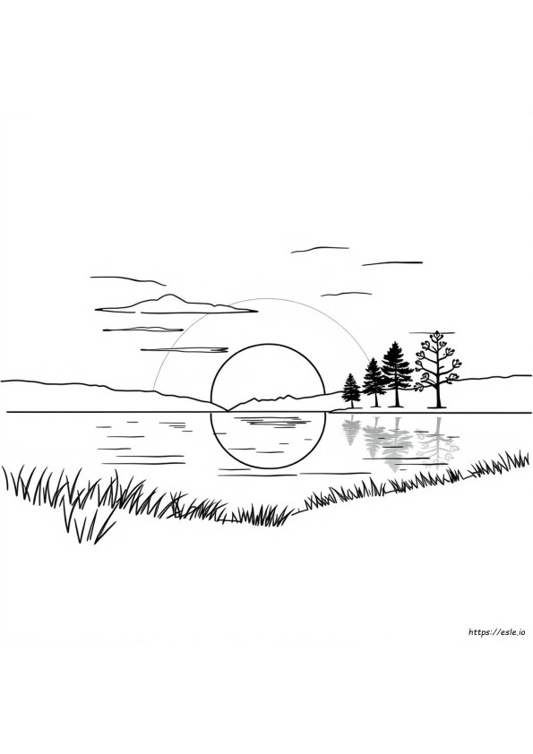 Auringonlasku Värityskuvat