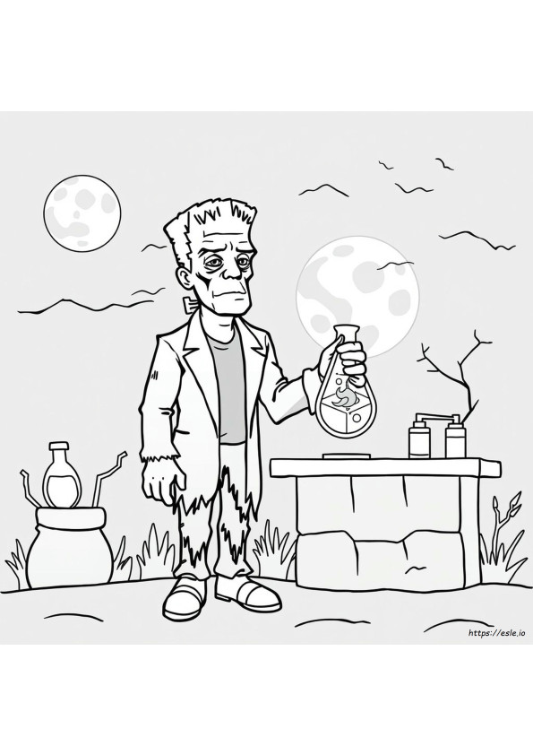 Frankenstein Kleurplaat Printbaar