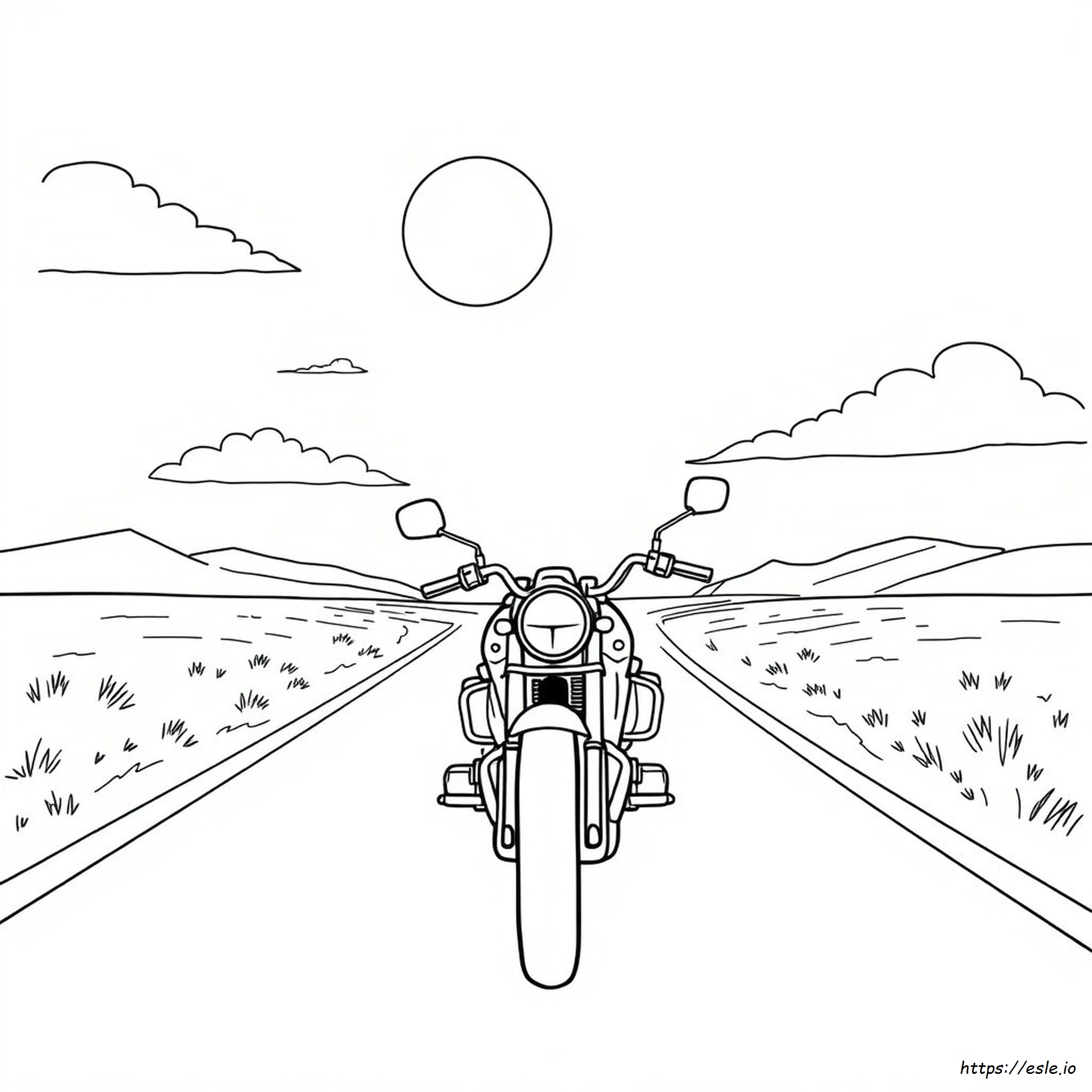 Motorbike Colouring Picture