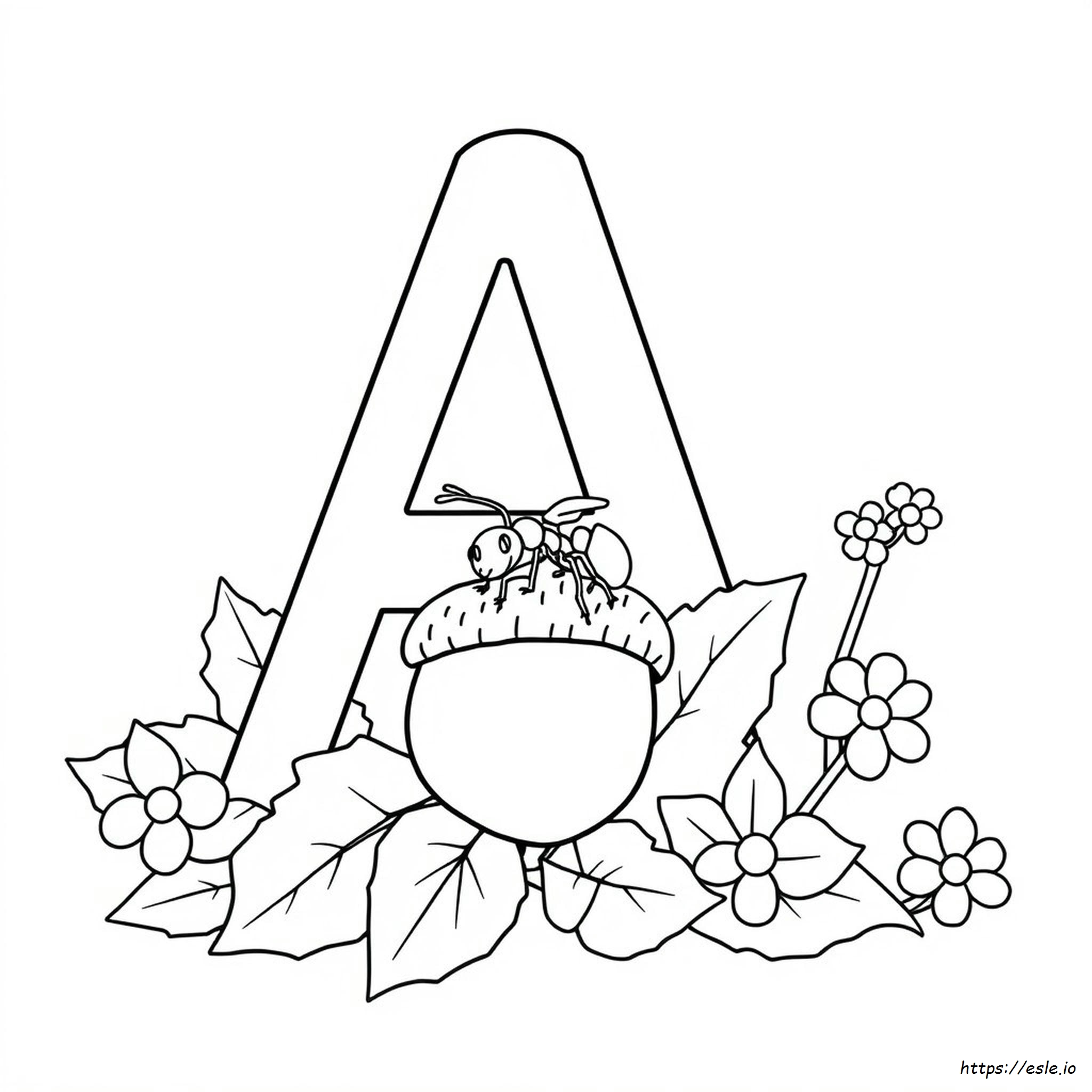 Disegni Da Colorare Per Adulti Lettera A