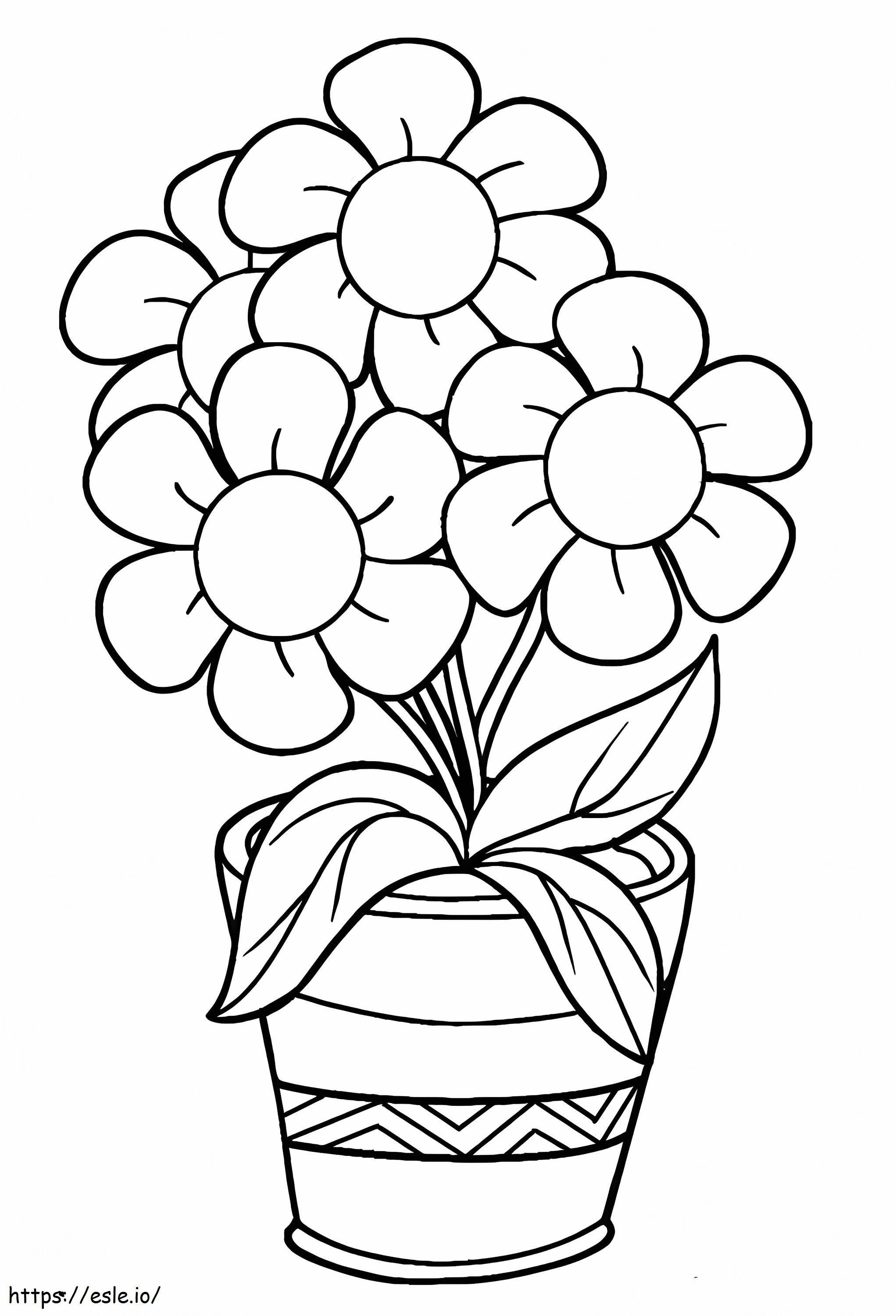 Coloriage Fleur de base à imprimer dessin