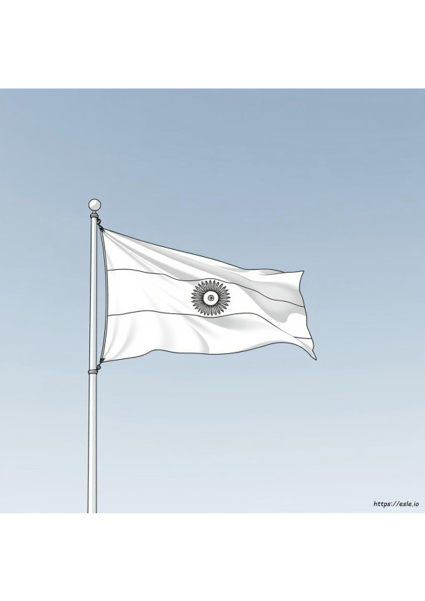 Argentina Flag Coloring Page