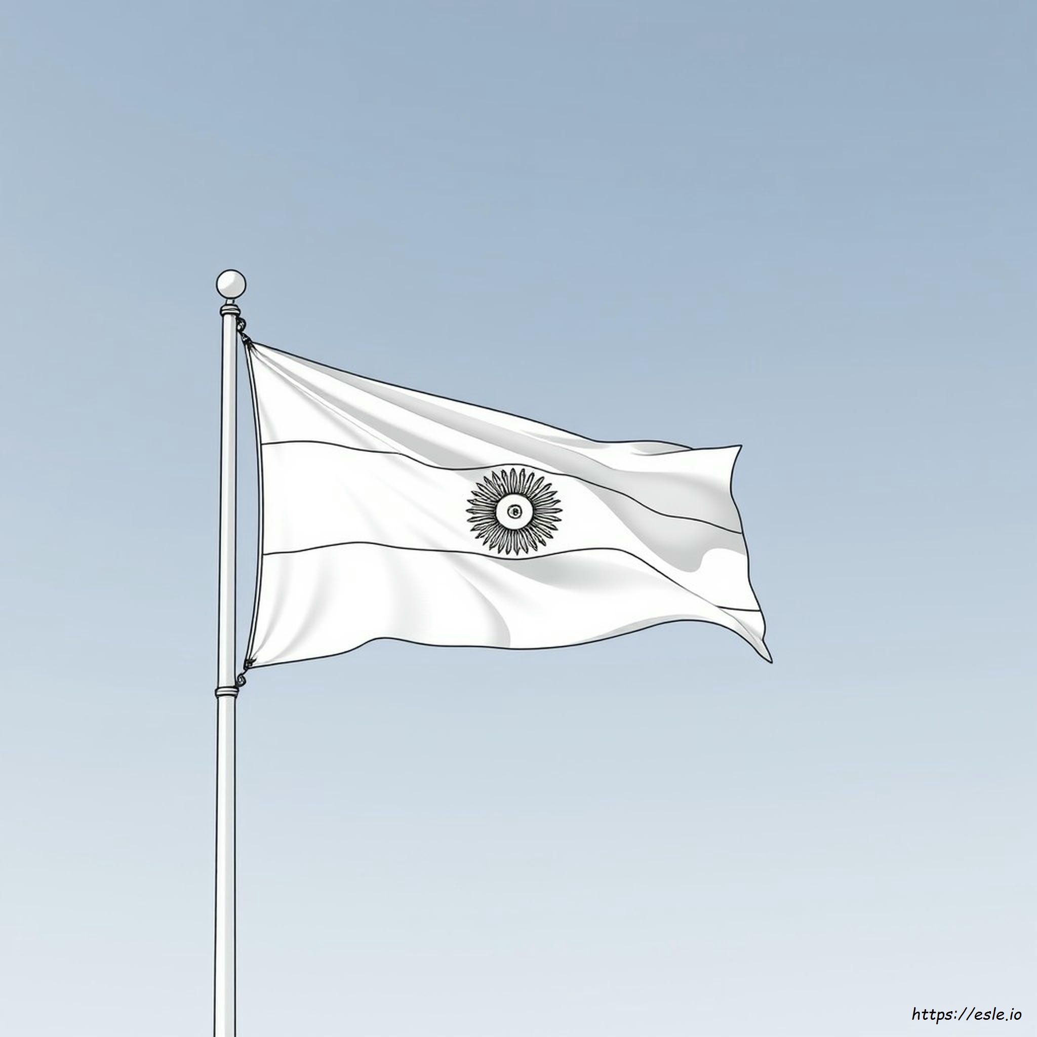 Bandiera Argentina Da Colorare