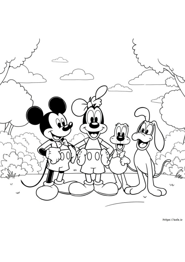 Mickey En Vrienden Kleurplaten