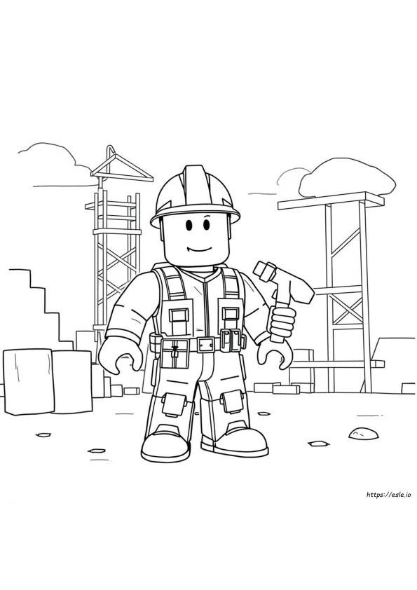 Coloriage Roblox Builderman