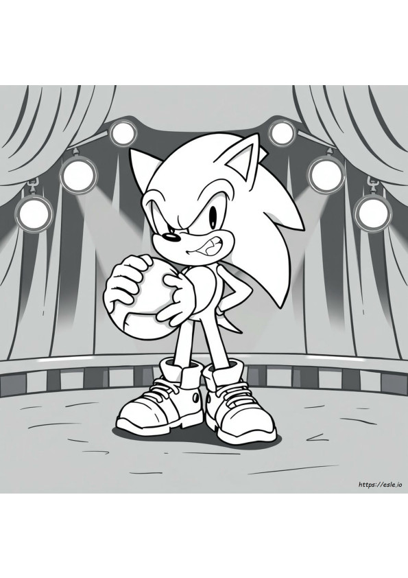 Coloriage Sonic Effrayant