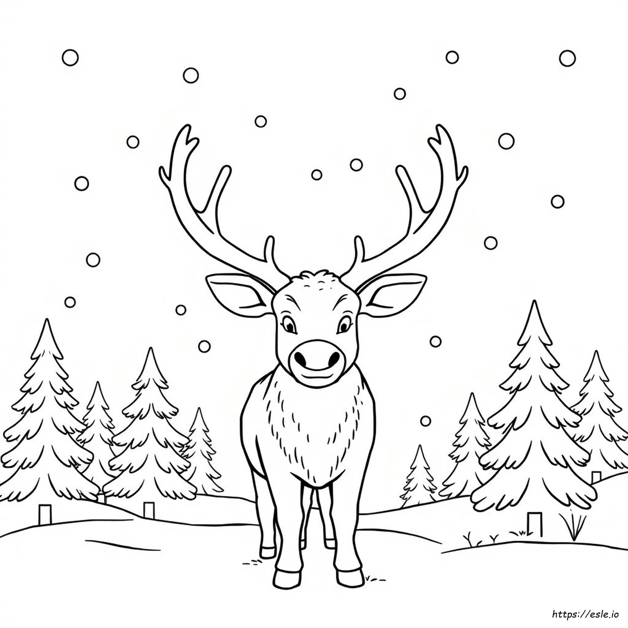 Reindeer Ears Coloring Pages