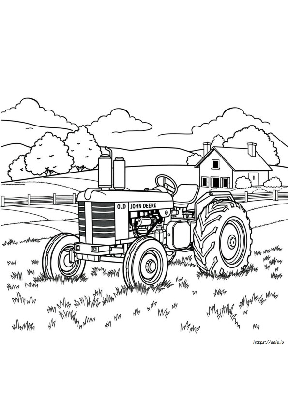 Stare Traktory John Deere Kolorowanki