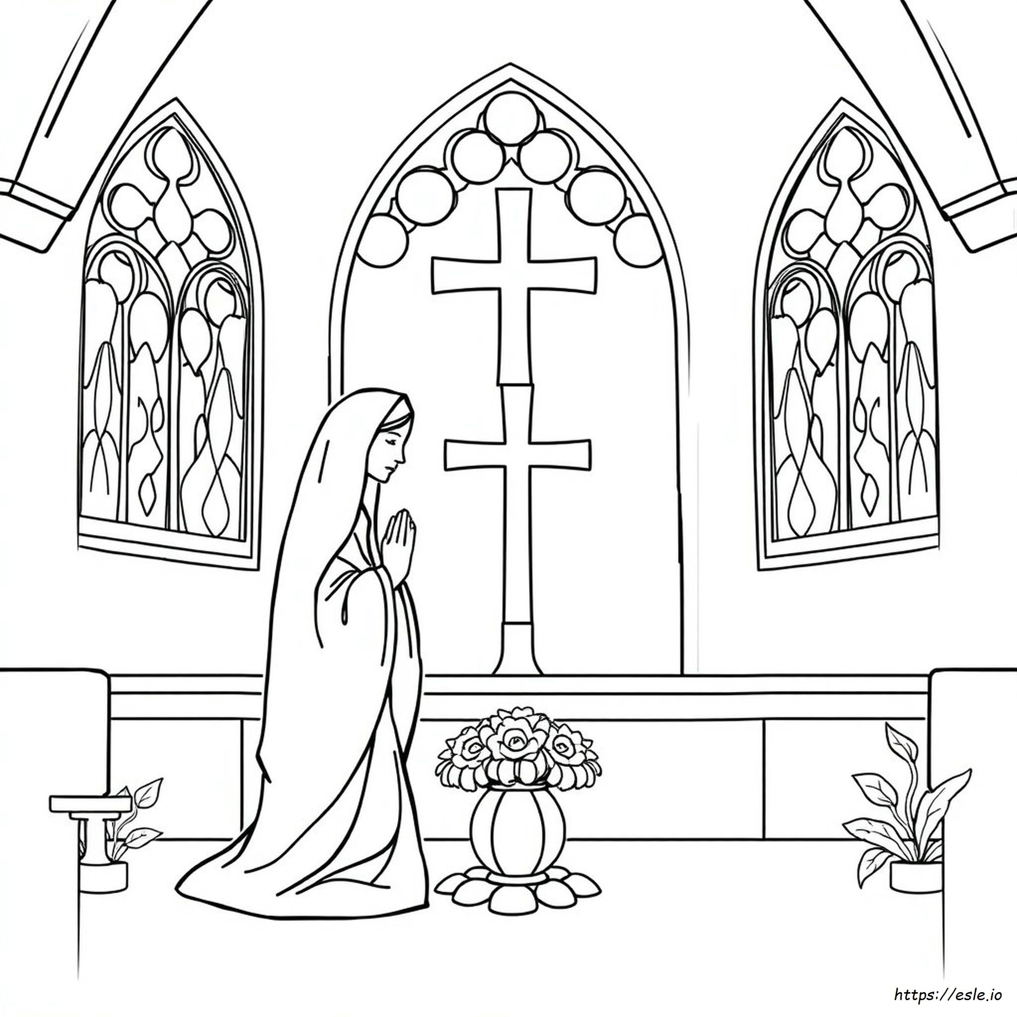 Hail Mary Prayer Coloring Page