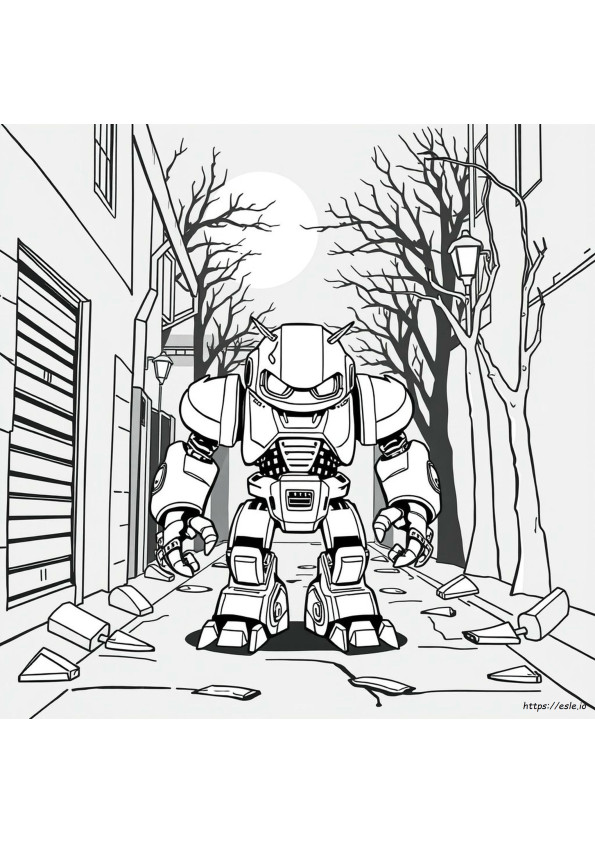 Robot Canavar Boyama Sayfaları