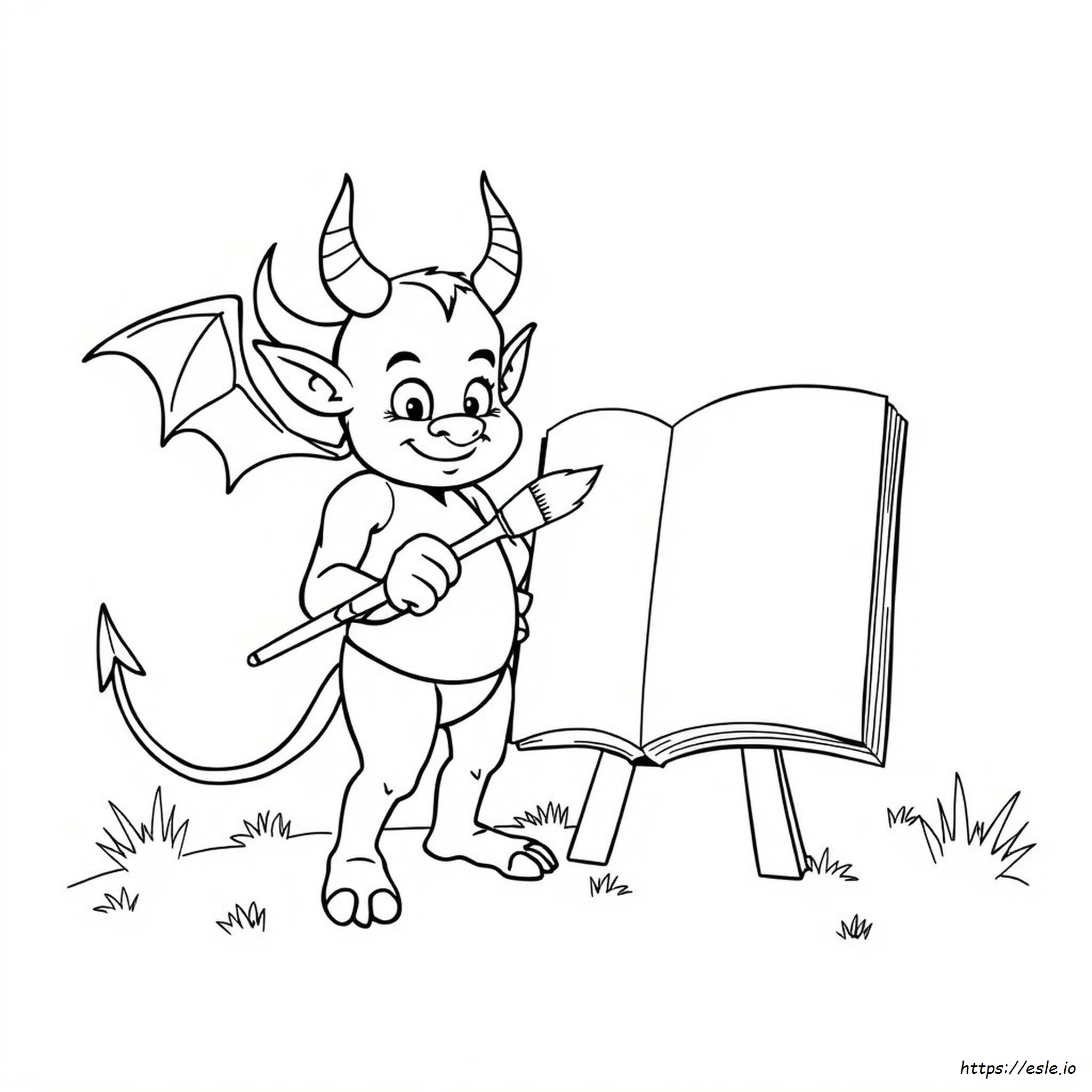Devil Colouring In