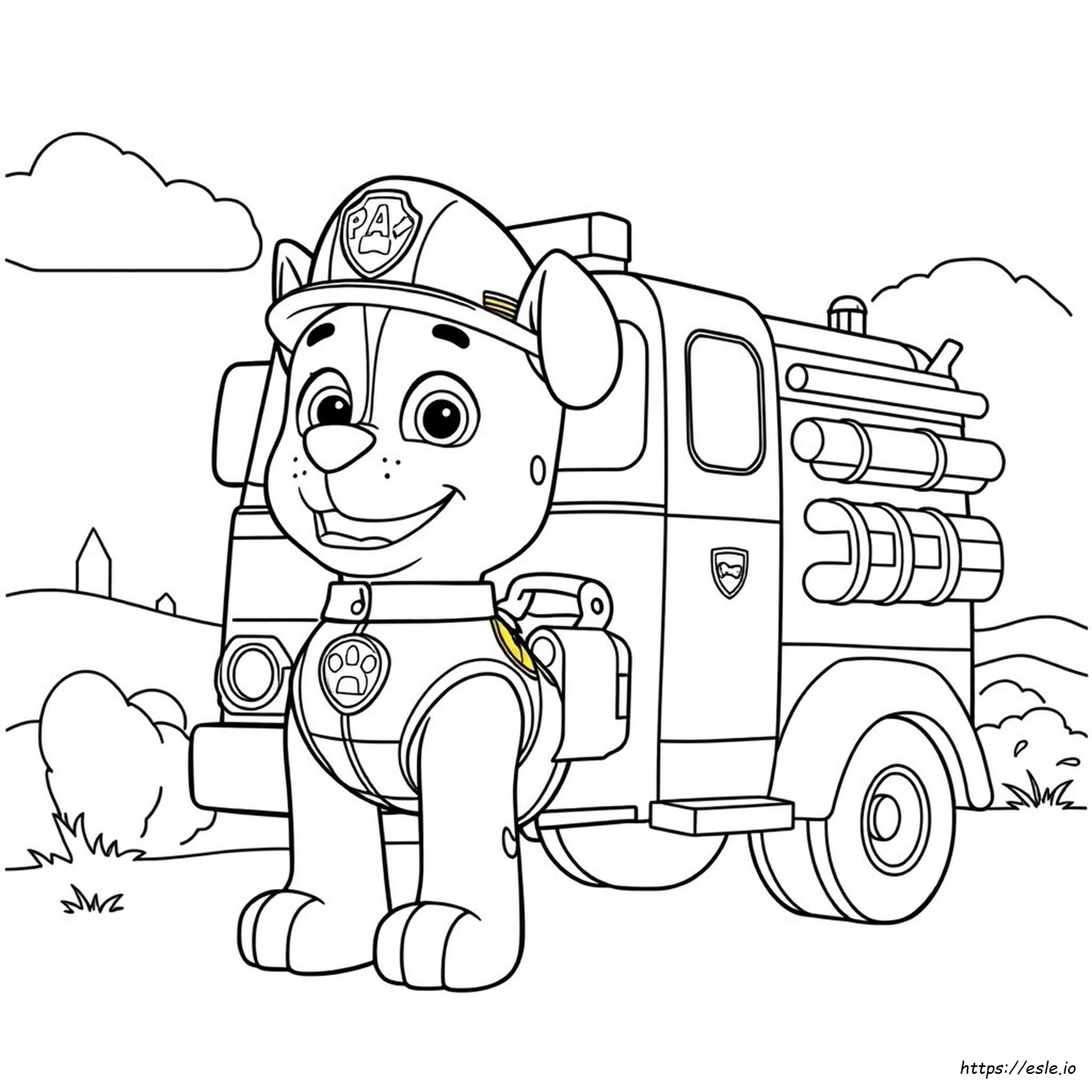 Marshall Coloring Page Marshall Paw Patrol Para Colorear